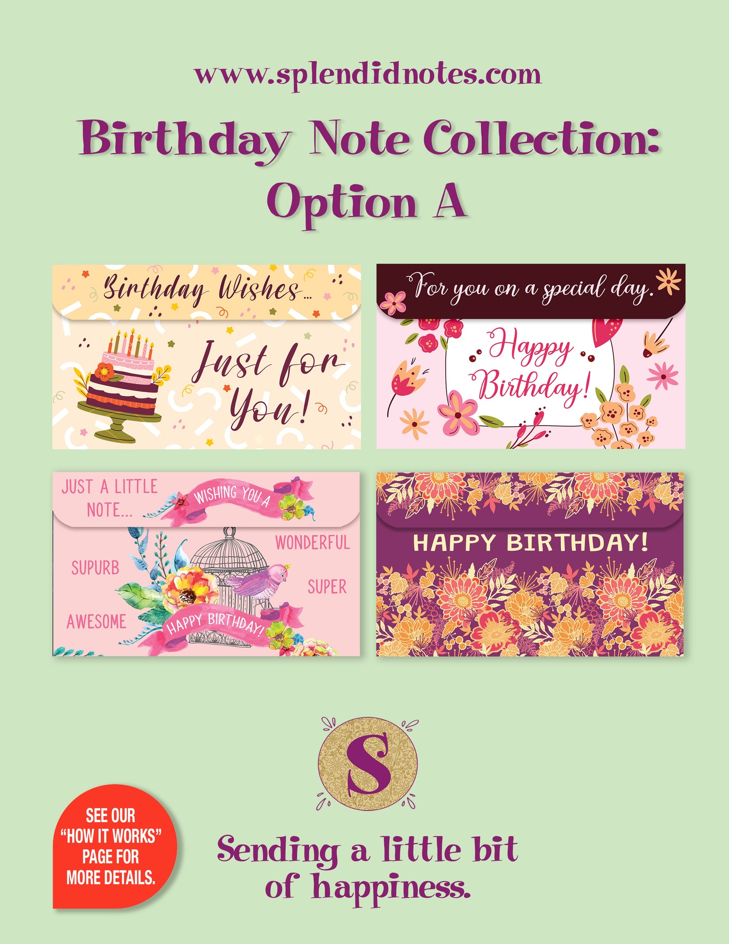 Birthday Note Collection: Option A