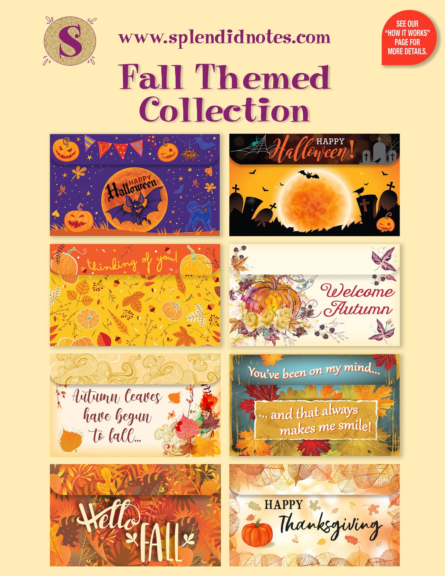Fall Themed Note Collection