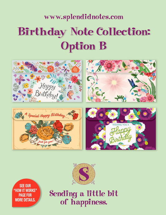 Birthday Note Collection: Option B